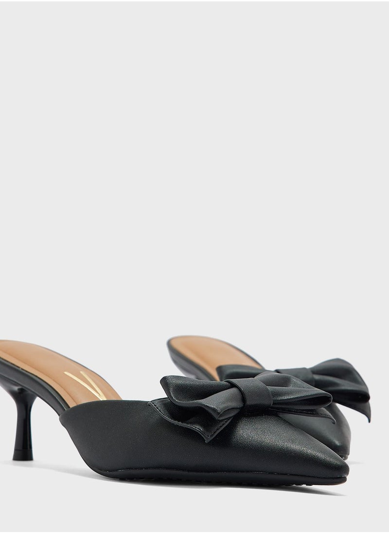 VIZZANO - Olivia Close Toe Mid Heel Pumps - Image 1