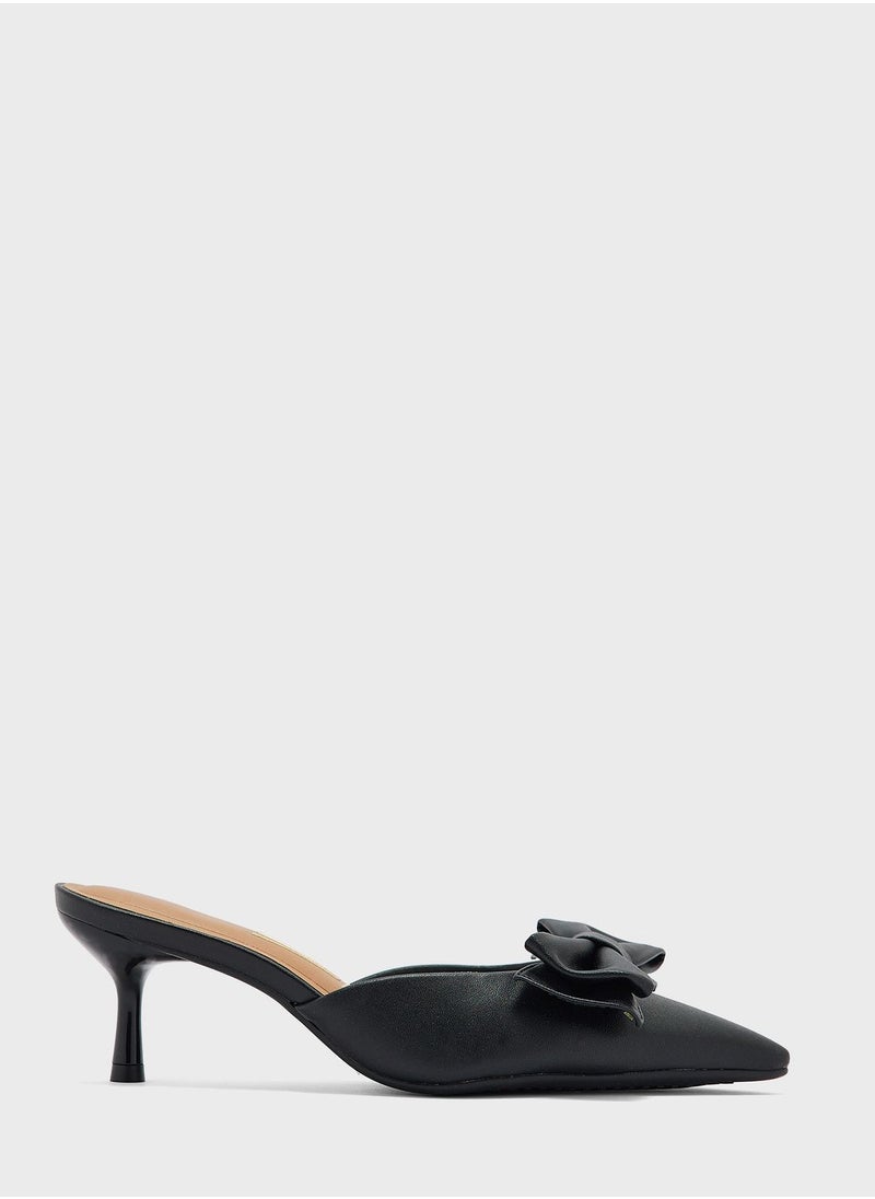 VIZZANO - Olivia Close Toe Mid Heel Pumps - Image 1