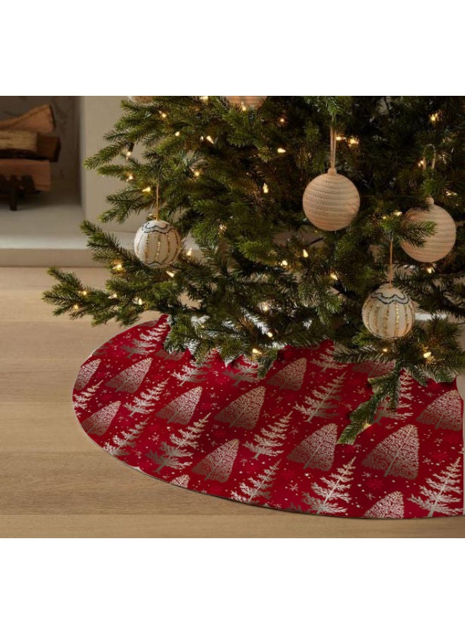 Home Print Velvet Christmas Tree Skirt That Would Make A Fantastic Addition To Your Holiday Themed Homes