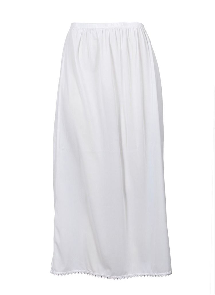 City Rose 3- Pieces Skirt Soft Durable and Cold inner Nylon with Elasticized Waistband and Small Lace Women white  - Image 2