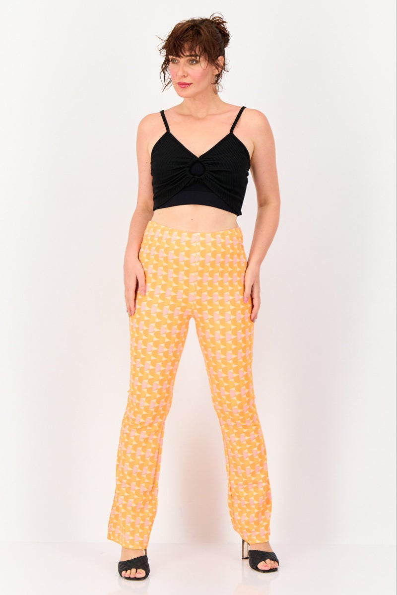 Cotton On Women Regular Fit Allover Print Wide Leg Pants, Multicolor  - Image 2