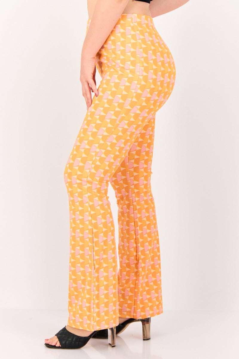 Cotton On Women Regular Fit Allover Print Wide Leg Pants, Multicolor  - Image 3