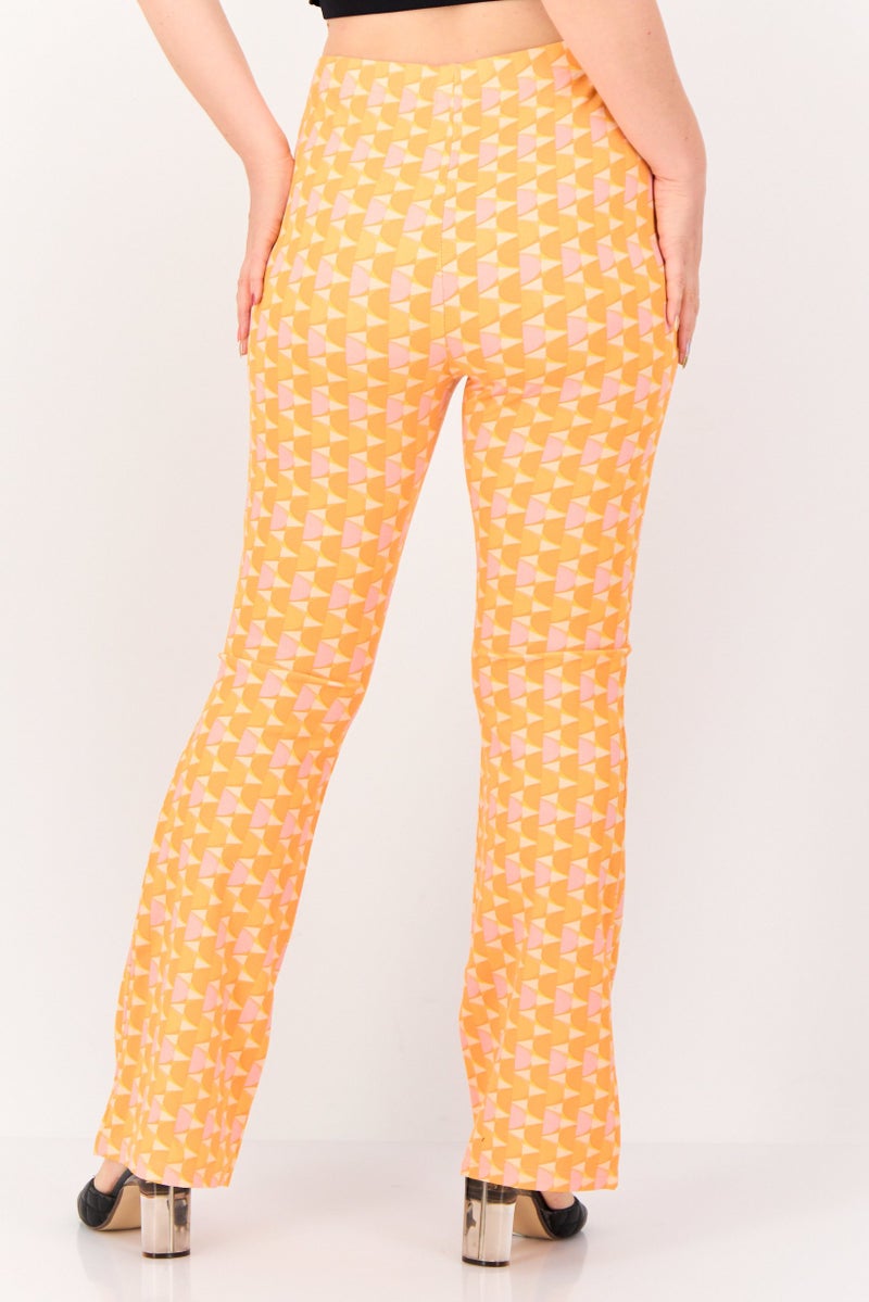 Cotton On Women Regular Fit Allover Print Wide Leg Pants, Multicolor  - Image 4