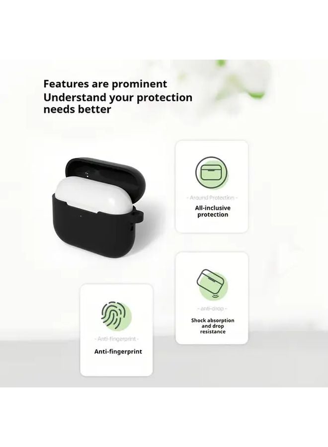 غلاف سيليكون ناعم مضاد للانزلاق لـ AirPods Pro الجيل الثالث - وردي - تصميم مضاد للصدمات وبسيط - Image 5