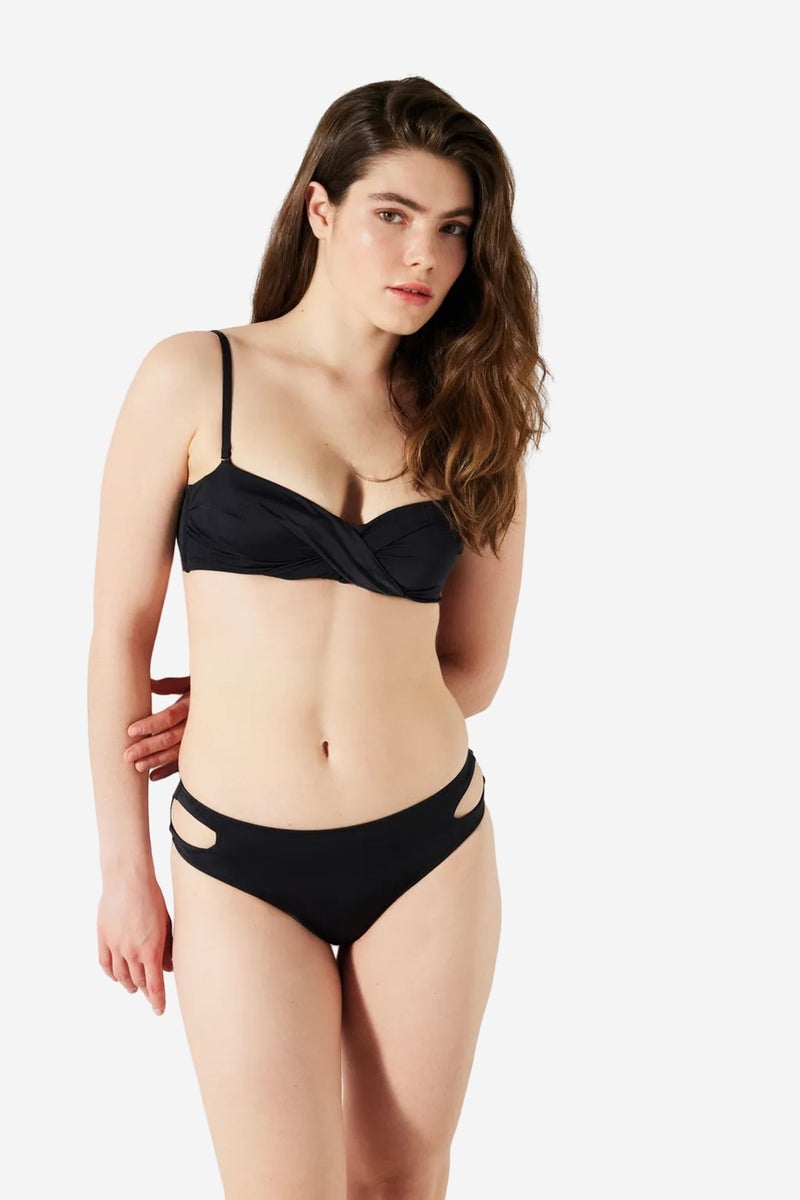 PENTI Basic Cut-Out Detail Bikini Bottom - Image 1