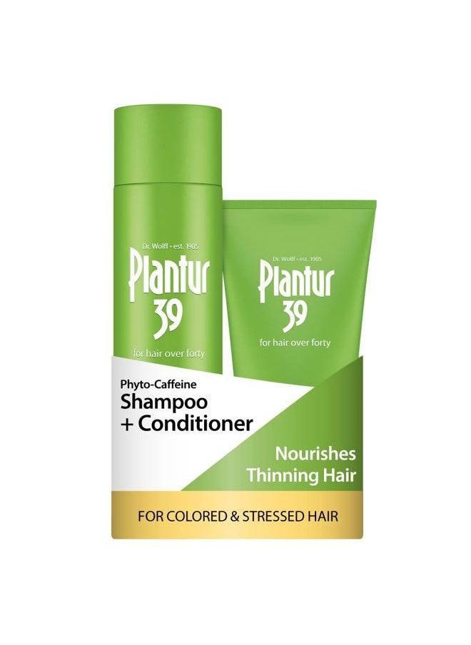 Plantur Phyto-Caffeine Shampoo and Conditioner Set for Colored, Stressed Hair - 8.45 fl oz and 5.07 fl oz  - Image 1