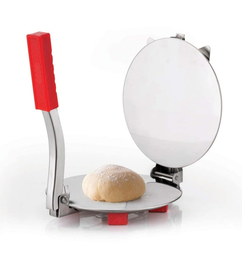 Loukya Loukya Stainless Steel Puri Maker Press Machine with Handle Manual Stainless Steel Roti Press PapadKhakhraChapati Maker  - Image 2