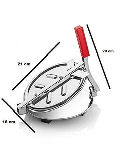 Loukya Loukya Stainless Steel Puri Maker Press Machine with Handle Manual Stainless Steel Roti Press PapadKhakhraChapati Maker  - Image 4