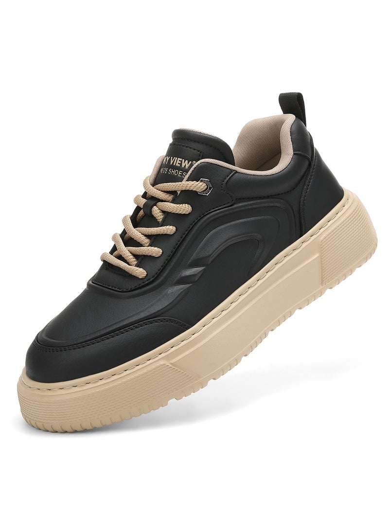 Sky View Mens Walking Shoes Fashion Casual  Lace-up Comfortable Sneakers Soft and Comfortable shoes for Leisure Social Outdoor City Vacation - Image 1