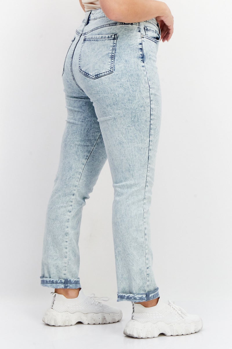 Gloria Vanderbilt Women Slim Fit Wash Stretchable Denim, Blue - Image 3