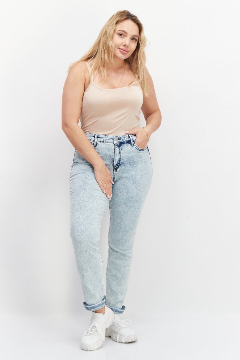 Gloria Vanderbilt Women Slim Fit Wash Stretchable Denim, Blue - Image 2