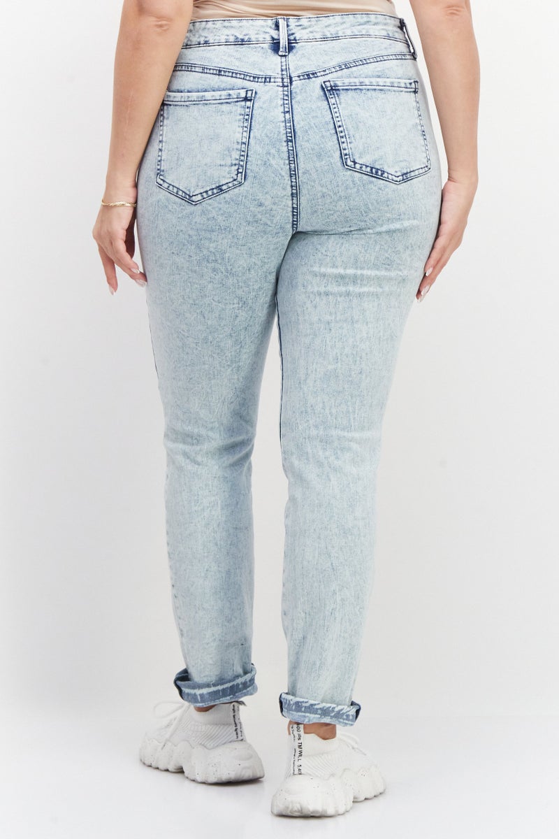 Gloria Vanderbilt Women Slim Fit Wash Stretchable Denim, Blue - Image 4