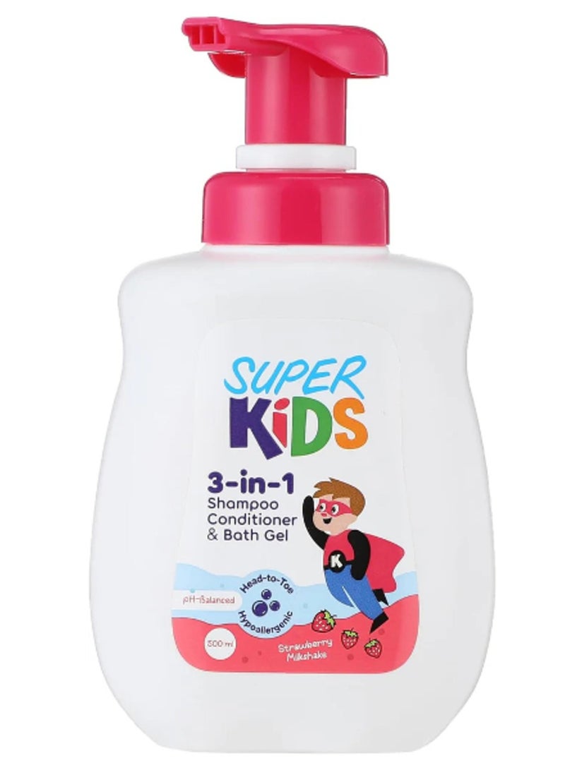 3 In 1 Shampoo , Conditioner & Bath Gel - 500 Ml
