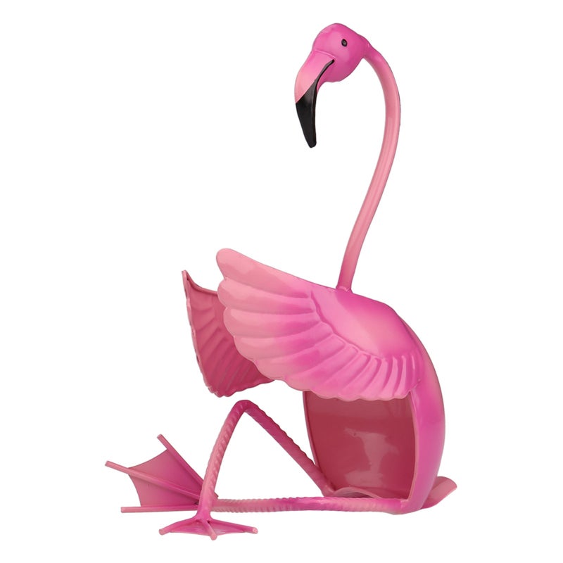 Flamingo Wine Holder Pink Metal Sculpture Practical Ornament - Creative Wine Rack Home Decoration for Interior Decor - Image 2