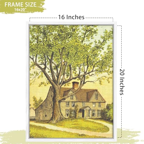 Abtgt 16x20 Canvas Floating Frame with 0.9" Deep, White Floater Frame for Canvas Paintings with Adhesive, Vertical or Horizontal Wall Art frame for Prints Oil Painting Diamond Decor, 1 Pack. - Image 5