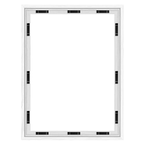 Abtgt 16x20 Canvas Floating Frame with 0.9" Deep, White Floater Frame for Canvas Paintings with Adhesive, Vertical or Horizontal Wall Art frame for Prints Oil Painting Diamond Decor, 1 Pack. - Image 1