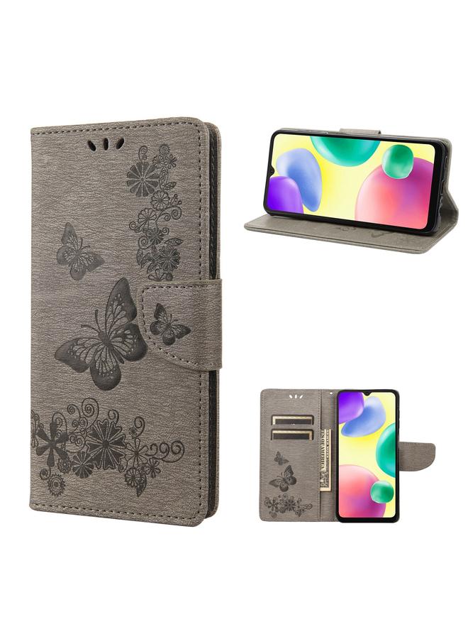 The Bros Case For Xiaomi Redmi 10A Butterfly Embossed Leather Phone Case