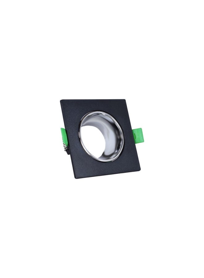 سبوت لايت فارغ متحرك مربع بلاستيك اسود و فضي لامع جنى لايت - Image 1