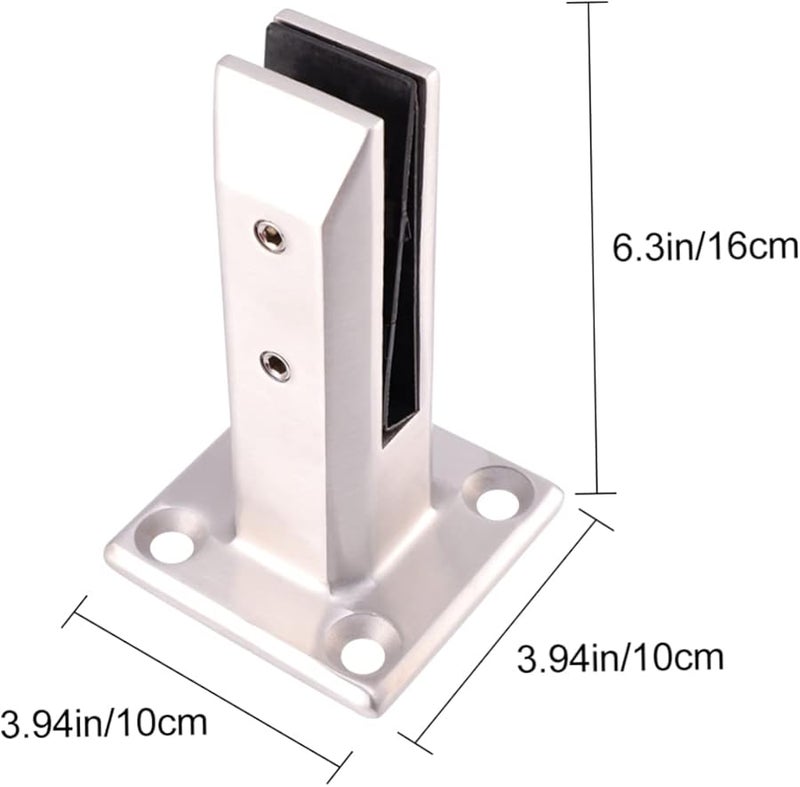Jojofuny Stainless Steel Glass Clamp Punch Holder Tool Silver Light 16X10CM Easy Installation - Image 3