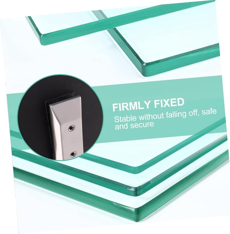 Jojofuny Stainless Steel Glass Clamp Punch Holder Tool Silver Light 16X10CM Easy Installation - Image 4