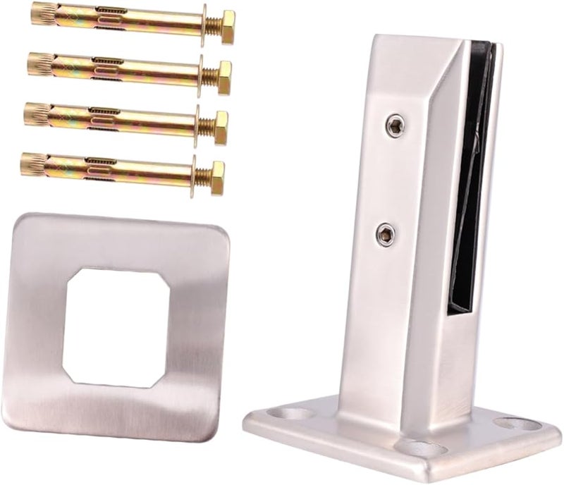 Jojofuny Stainless Steel Glass Clamp Punch Holder Tool Silver Light 16X10CM Easy Installation - Image 1