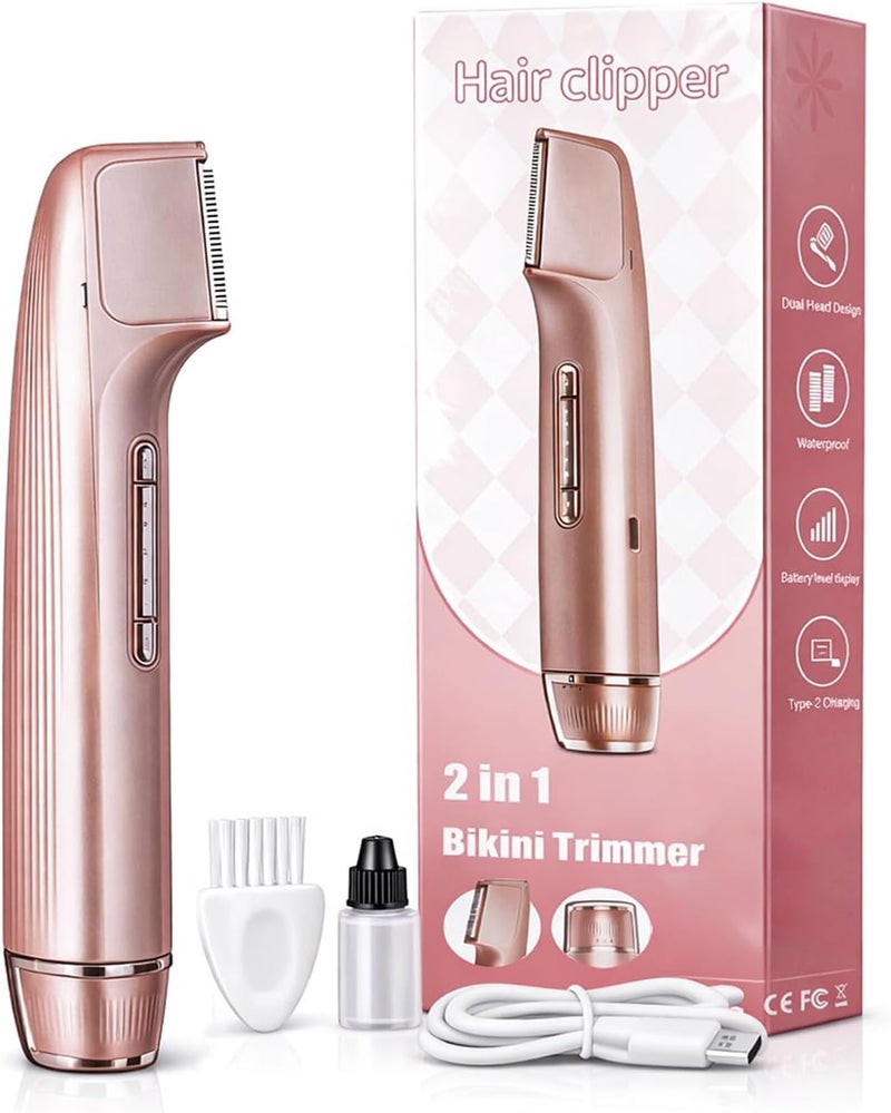 Telfun Hair Removal Epilators Bikini Trimmer for Women, Painless Waterproof Electric Foil Shaver Razors for Facial Leg Body Armpit, Ceramic Blade with USB Charging Dock, Travel Grooming Gifts for Her, Purple - Image 1