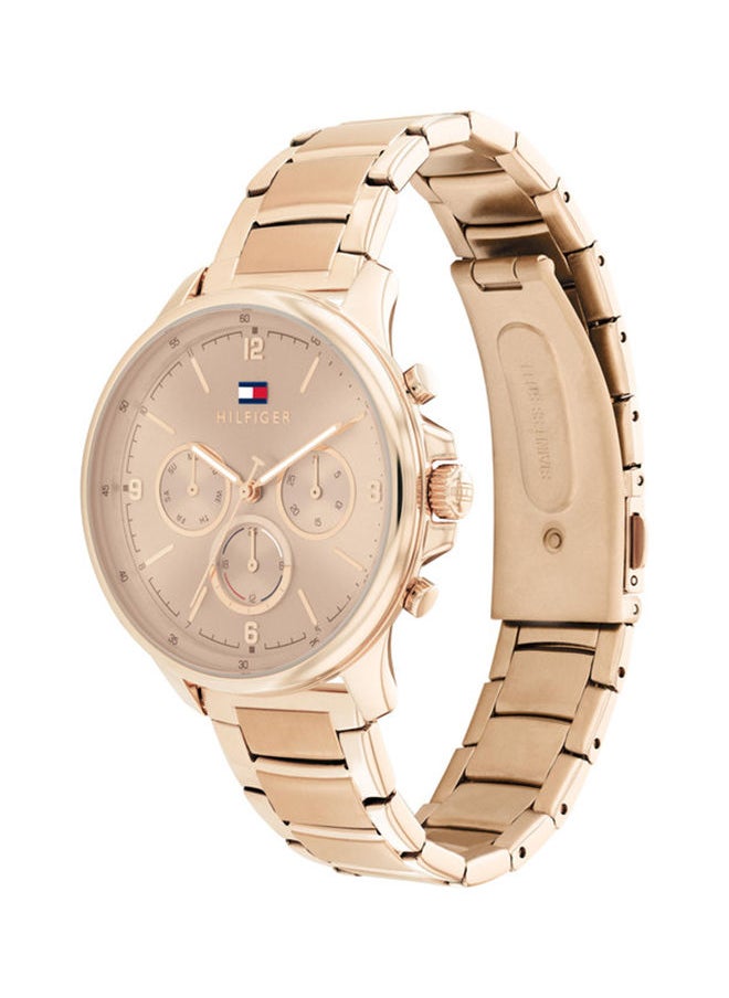 TOMMY HILFIGER - ساعة يد نسائية بمشبك تناظري دائري من الستانلس ستيل 1782453 - 38 ملم - Image 1