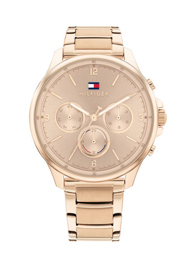 TOMMY HILFIGER - ساعة يد نسائية بمشبك تناظري دائري من الستانلس ستيل 1782453 - 38 ملم - Image 1