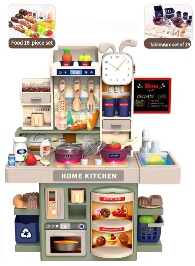 Vixplorn Children's kitchen toy set Kitchen toys Simulated spray kitchen toy Pretend cooking toy Simulated spray With lights - Image 3