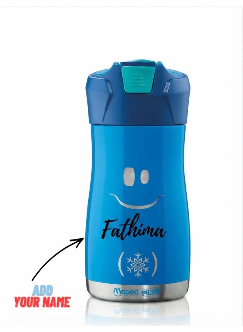 Maped Add Your Name  personalized  Picnik Concepts Drinks Bottle 430ml - Blue - Image 1