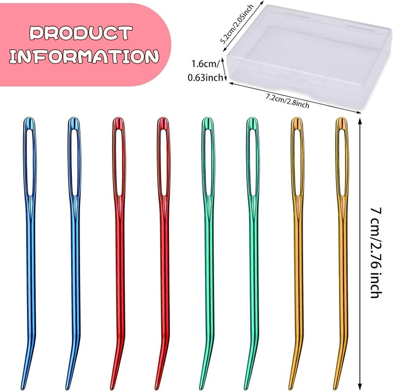UOOU Yarn Needle, Tapestry Darning Needle for Yarn, Large Big Eye Crochet Needles with Storage Box for Knitting, Crocheting (Random Color) - Image 4