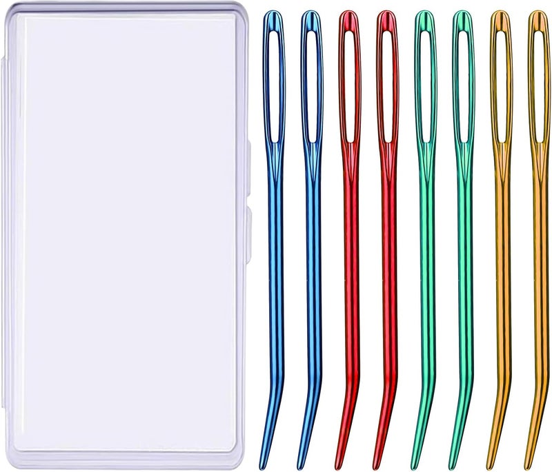 UOOU Yarn Needle, Tapestry Darning Needle for Yarn, Large Big Eye Crochet Needles with Storage Box for Knitting, Crocheting (Random Color) - Image 1