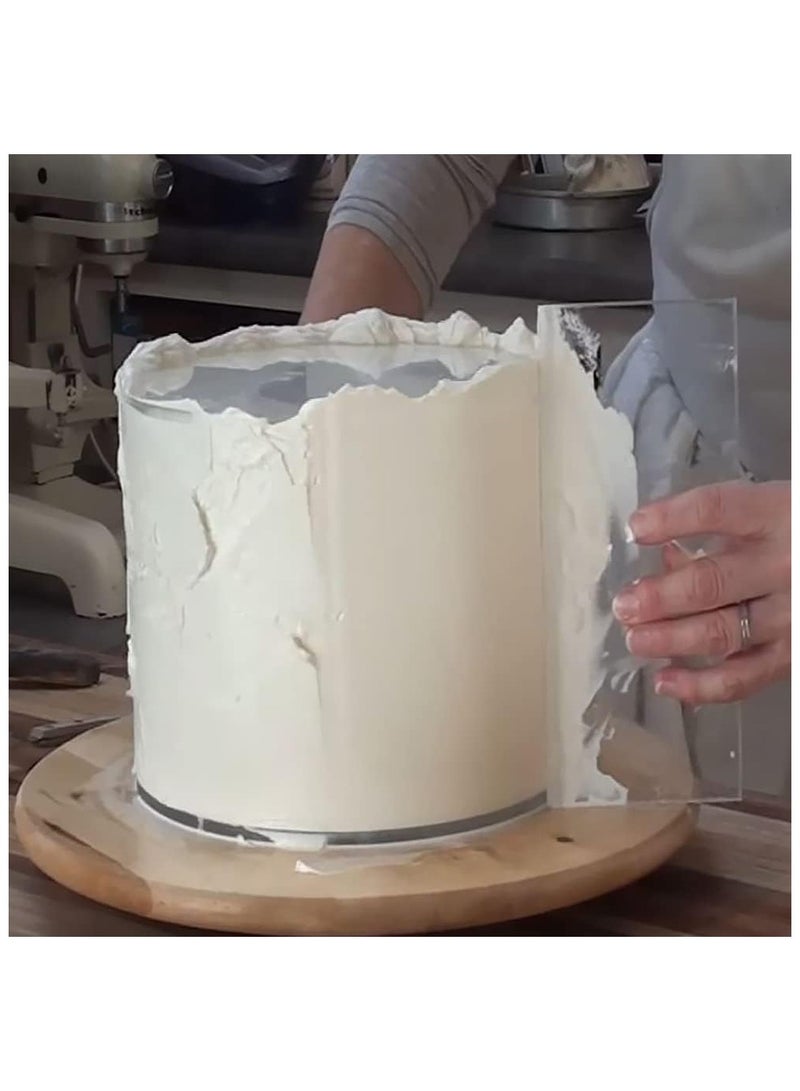 تي بي جي بي أقراص دائرية من الأكريليك، 3 قطع من أقراص المعجنات الأكريليك، طبق دائري من الأكريليك، دائري شفاف للرسم، عروض DIY، حامل كيك (15، 18، 22 سم) - Image 3