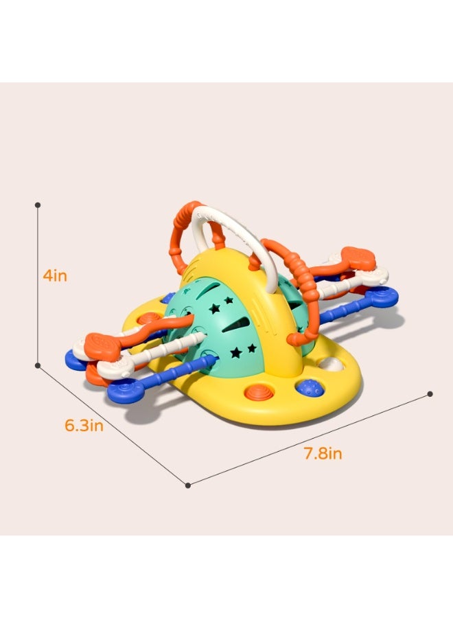Kibee High Chair Toys with Suction Cup, Montessori Sensory Toys for 1 Year Old Fine Motor Skills,Food Grade Silicone Pull String Activity Gift for Baby Infant Toddlers - Image 3
