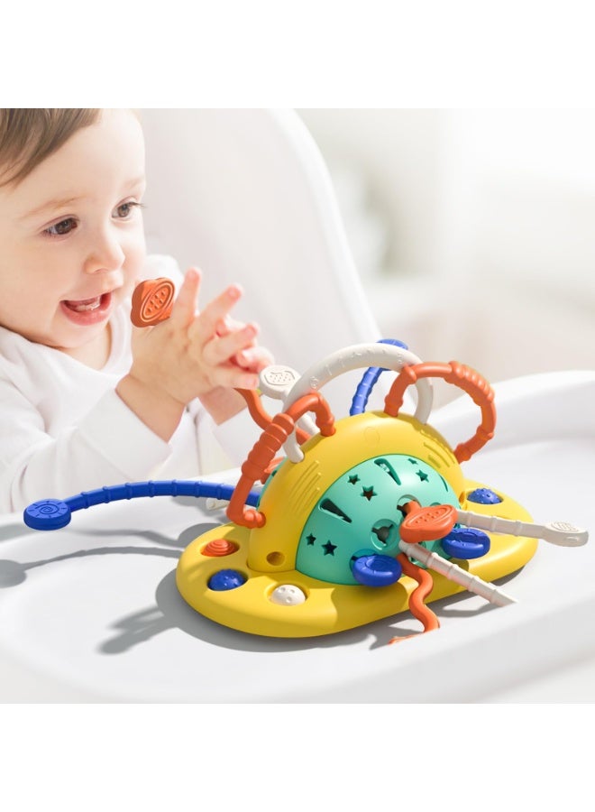 Kibee High Chair Toys with Suction Cup, Montessori Sensory Toys for 1 Year Old Fine Motor Skills,Food Grade Silicone Pull String Activity Gift for Baby Infant Toddlers - Image 2