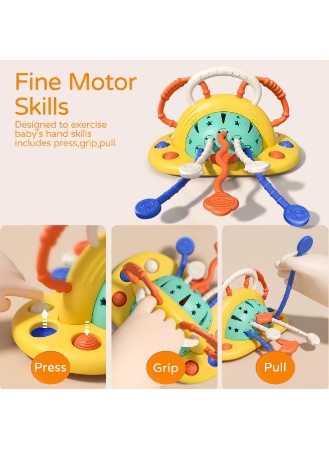 Kibee High Chair Toys with Suction Cup, Montessori Sensory Toys for 1 Year Old Fine Motor Skills,Food Grade Silicone Pull String Activity Gift for Baby Infant Toddlers - Image 5
