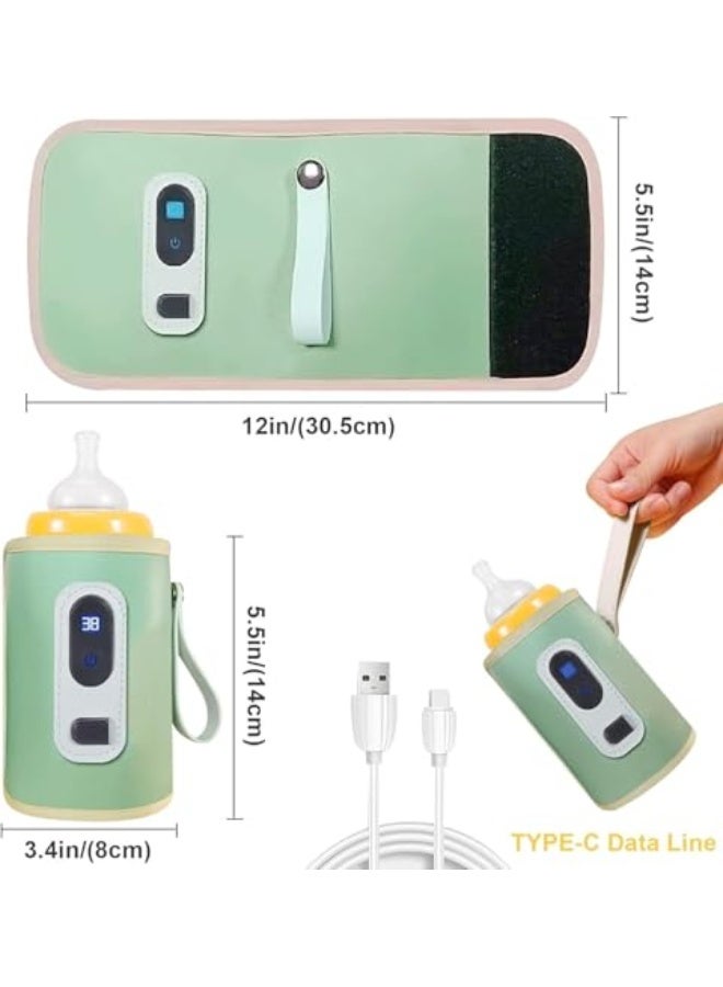 Joyzzz Portable Bottle Warmer, USB-Powered Travel Milk Warmer with LCD Temperature Display, Fast Heating Baby Bottle Heater for Breast Milk and Formula, Perfect for Car and Outdoor Use - Image 2