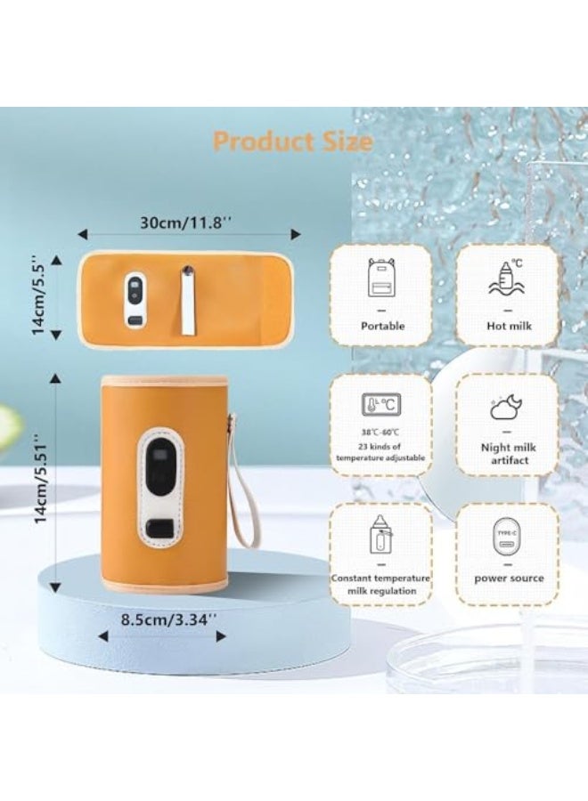 Joyzzz Portable Bottle Warmer, USB-Powered Travel Milk Warmer with LCD Temperature Display, Fast Heating Baby Bottle Heater for Breast Milk and Formula, Perfect for Car and Outdoor Use - Image 5