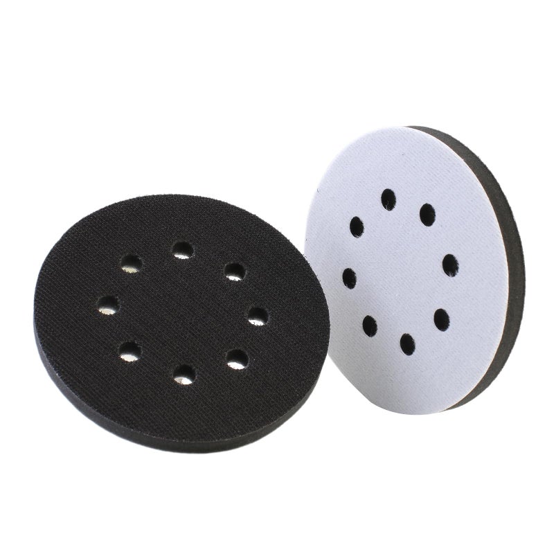 IPELY 2 Pack 5 Inch 8 Holes Foam Interface Pad Surfprep Foam Sanding Pads for Buffer (2 Pack) - Image 1