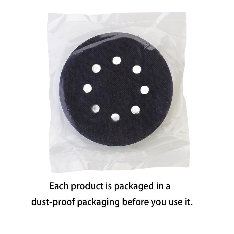 IPELY 2 Pack 5 Inch 8 Holes Foam Interface Pad Surfprep Foam Sanding Pads for Buffer (2 Pack) - Image 4