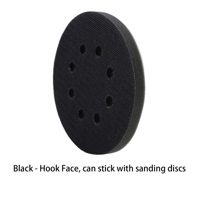 IPELY 2 Pack 5 Inch 8 Holes Foam Interface Pad Surfprep Foam Sanding Pads for Buffer (2 Pack) - Image 2