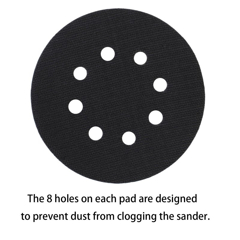 IPELY 2 Pack 5 Inch 8 Holes Foam Interface Pad Surfprep Foam Sanding Pads for Buffer (2 Pack) - Image 5