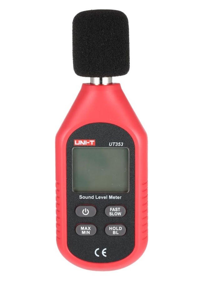 جهاز قياس مستوى الصوت الرقمي بشاشة LCD صغيرة UT353، جهاز قياس الضوضاء، جهاز اختبار مراقبة مستوى الصوت بالديسيبل 30-130 ديسيبل