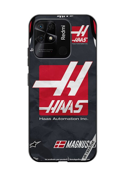 Protective Case Cover For Xiaomi Redmi 10C Haas Logo Formula 1 Design Multicolour