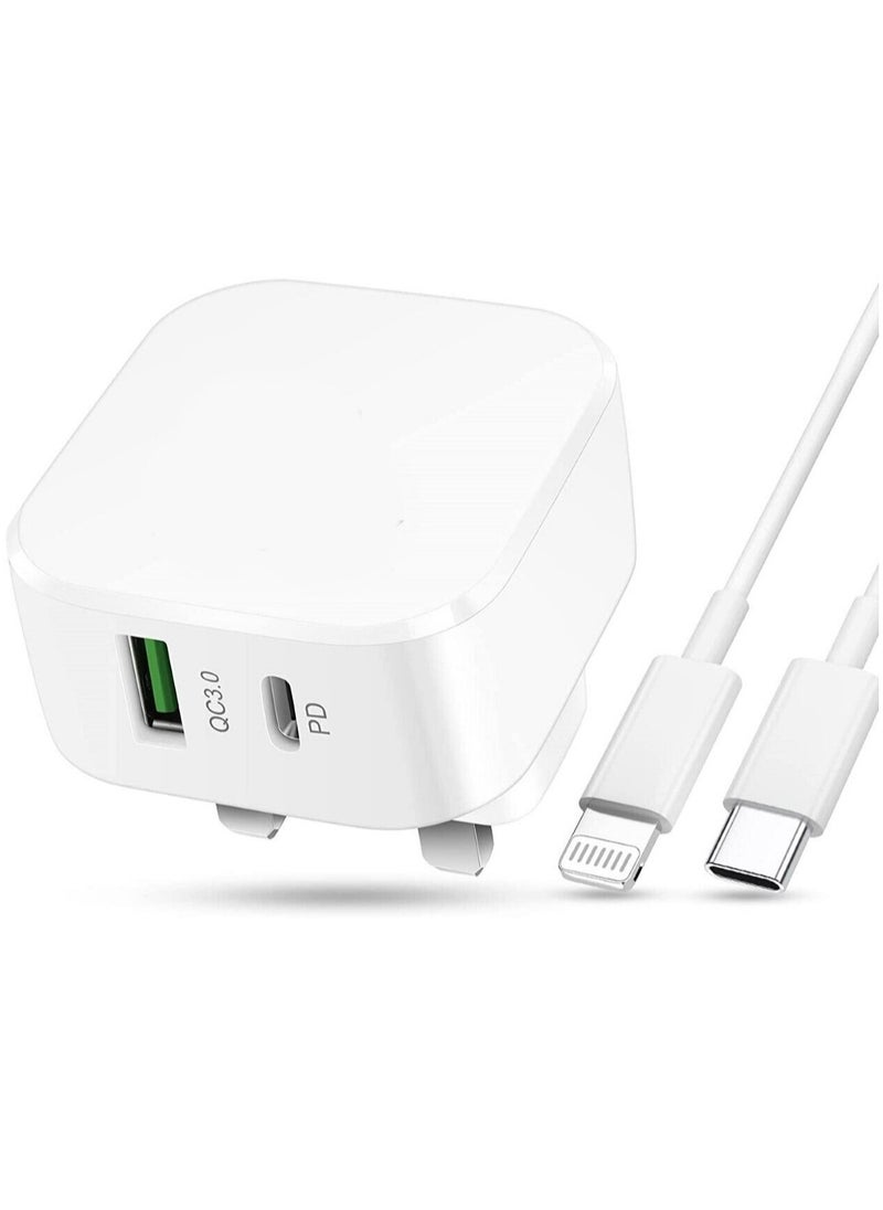 For iPhone 14 14 Pro 14 Pro Max Fast Charging USB-C PD 20W Plug Charger Cable