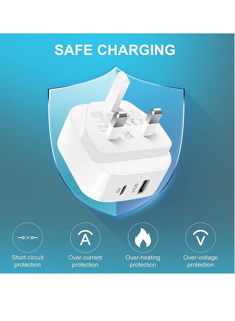 For iPhone 14 14 Pro 14 Pro Max Fast Charging USB-C PD 20W Plug Charger Cable