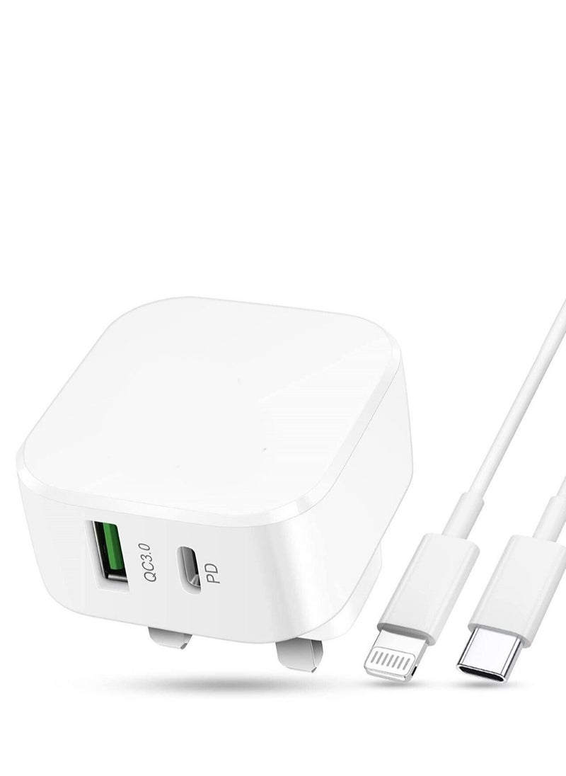 For iPhone 14 14 Pro 14 Pro Max Fast Charging USB-C PD 20W Plug Charger Cable