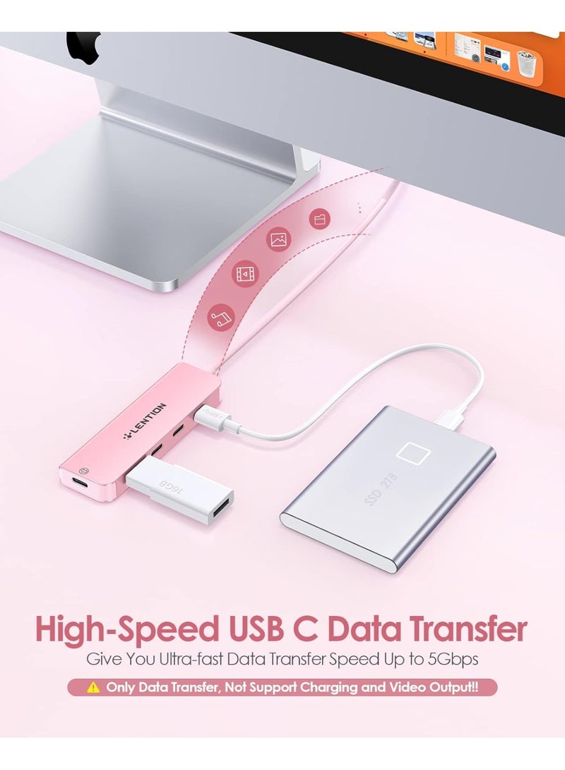 Lention LENTION USB C Hub, 2FT Long Cable USB C Hub Multiport Adapter, USB C Splitter, USBC hub, USB Type C Hub, USB C to USB C Hub with 4 USBC Port&Type C Power Supply Port for MacBook Pro/Mac Air/iMac, More  - Image 3
