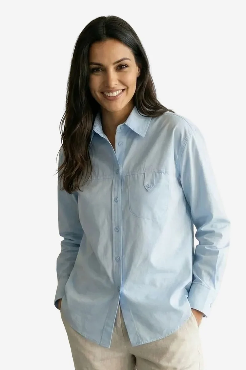 ماي فاشن MY FASHION Long Cotton Textured Shirt