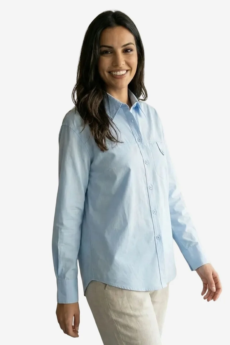 ماي فاشن MY FASHION Long Cotton Textured Shirt